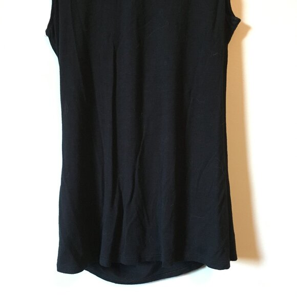 Black Ruffled Collar & Stitchwork Whimsigoth Wrap Tank Top - Picture 8 of 16